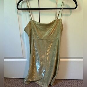 Urban outfitters gold dress